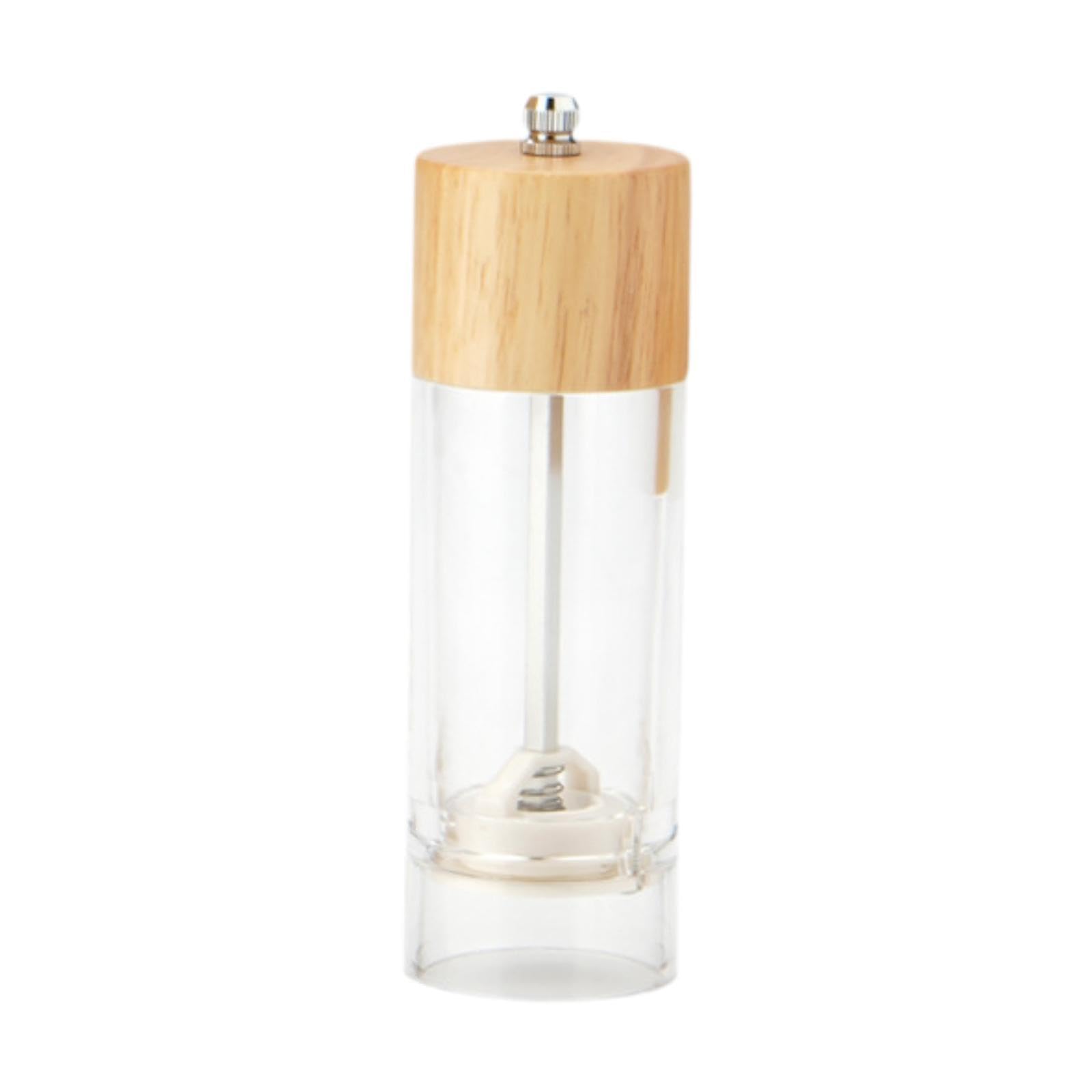 Manual Pepper Grinder Kitchen Gadget Wooden Salt Grinder for Cafe Home Oak 5Cmx16.5Cm
