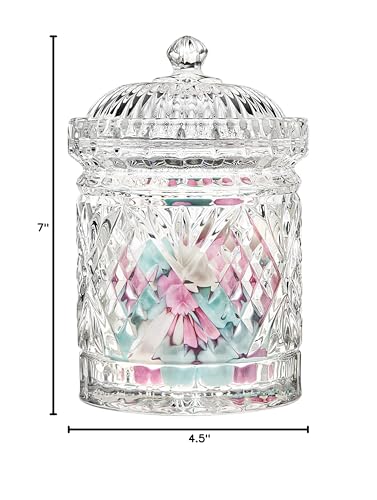 Godinger Canister Set, Crystal Canisters Food Storage Jars - Dublin Collection, Set Of 3