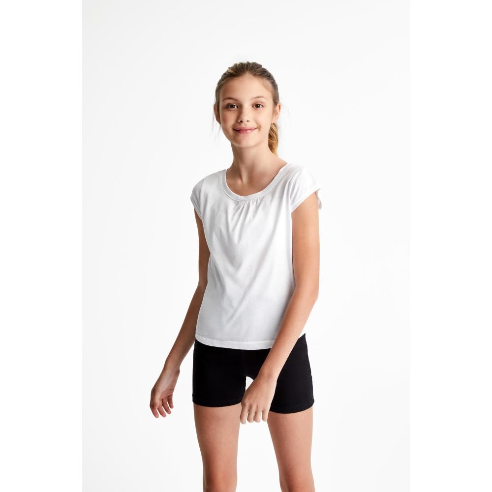 French Toast Toddler Girls Short Sleeve Crew Neck Tee, White, 2T
