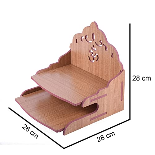 Ms Enterprises Wooden Beautiful Plywood Mandir Pooja Room Home Decor Office Or Home Temple Wall Hanging Product (5)