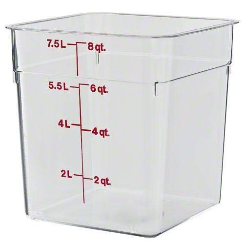 Cambro - 8Sfscw135 Camwear Polycarbonate Square Food Storage Container, 8 Quart (This Does Not Come With A Lid)