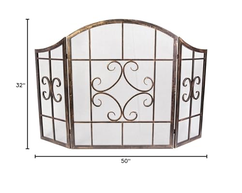 Panacea Products 15955 Natural Organic Bronze Fireplace Screen