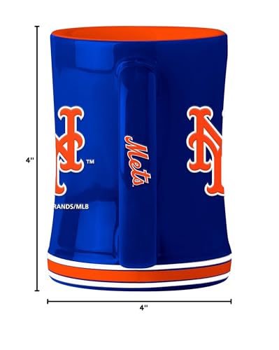 Mlb New York Mets Sculpted Relief Mug, 14-Ounce