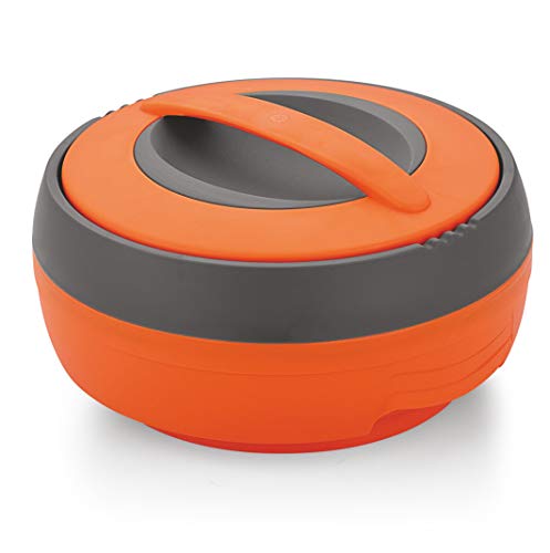 Asian Cosmos Inner Steel Casserole, 1000 Ml, Orange|Pu Insulated| Bpa Free | Odour Proof| Food Grade | Easy To Carry | Easy To S