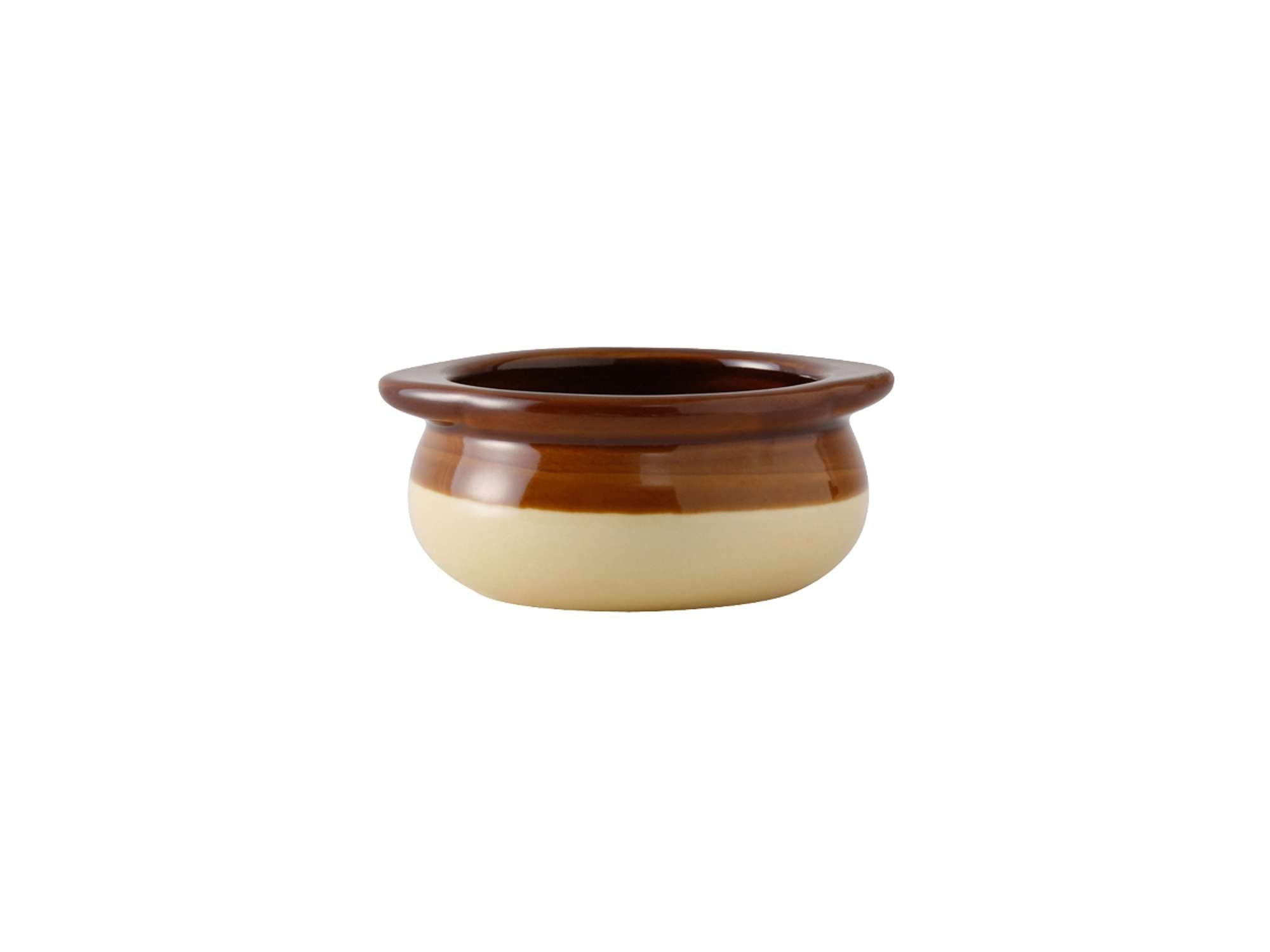 Tuxton China B6S-1003 Onion Soup Crock, 10 oz., 4-5/8 x 4-1/4 x 2-1/4H, Microwave and Dishwasher Safe, Oven Proof, Fully Vitrifi