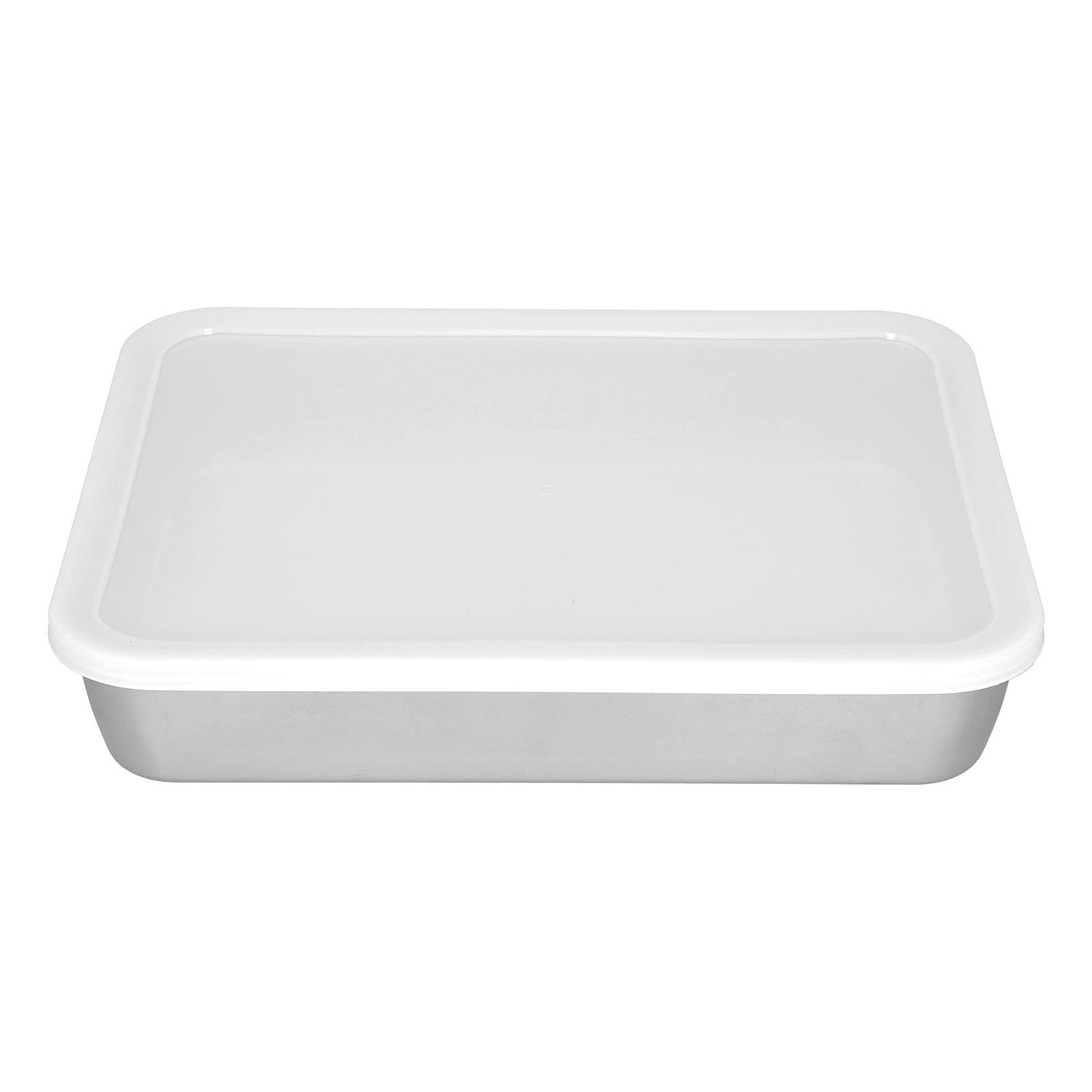 BQCYDE Stainless Steel Baking Tray with Lid  2 Inch Deep Non Stick Pan for Oven Roasting and Food Storage (S 62x50cm / 24.41x19