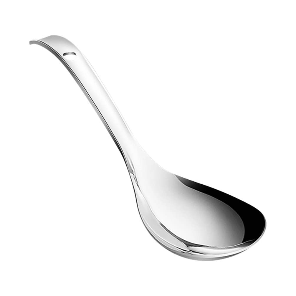 Luxshiny Rice Scooper Stainless Steel Rice Spoon, Rice Paddle Large Soup Spoon Kitchen Utensil For Home Kitchen Stainless Steel