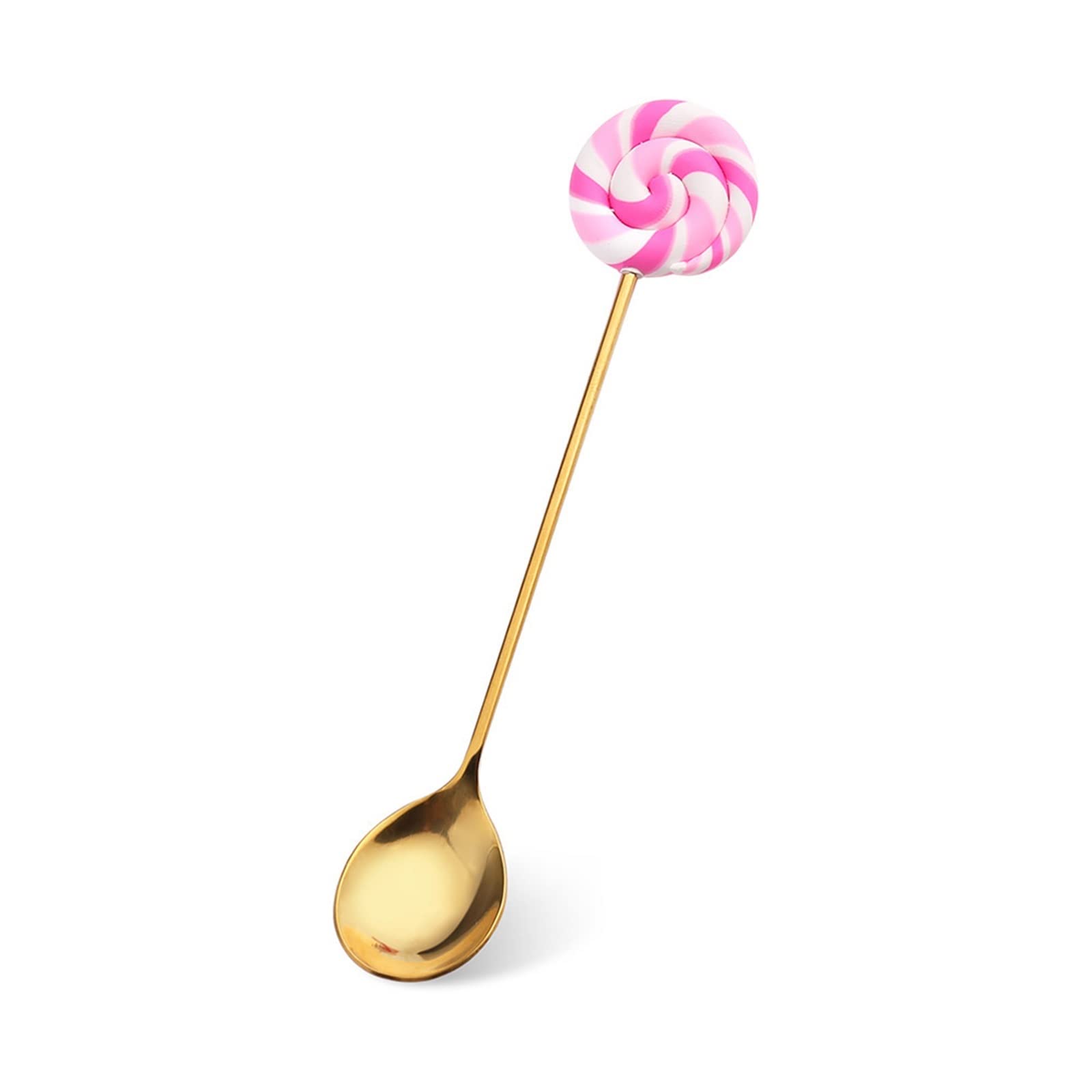 MENGKK Soup Ladles Mini Stainless Steel Cute Spoon Fork Cake Coffee Dessert Ice Cream Stirrer Scoop Candy