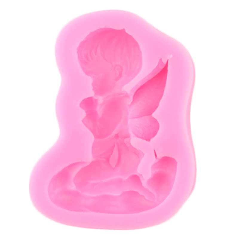Lkdquthm Angel Silicone Fondant Molds For Sugar Cake Decorating Cupcake Topper Candy Chocolate Gum Paste Polymer Clay Set Of 4
