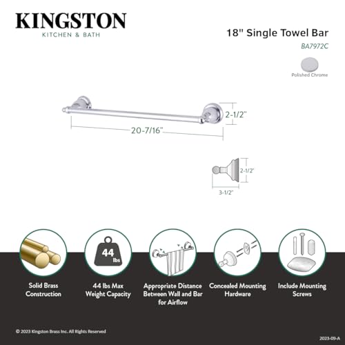 Kingston Brass BA7972C English Vintage 18'' Towel Bar  Polished Chrome