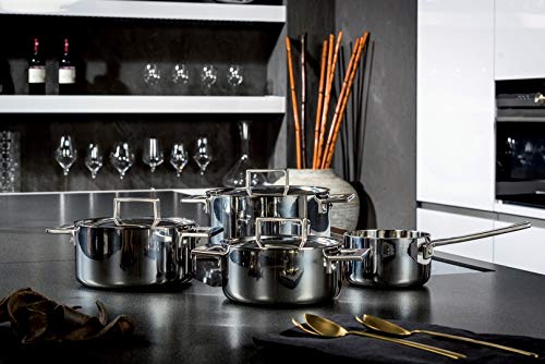 Mepra Attiva 18 Cm Casserole Pot, 2 Handle, Tri-Ply, Stainless Steel Finish, Aluminum Core, Dishwasher-Safe