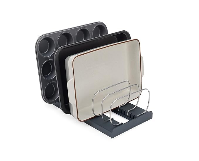 Cheet Enterprise 8In1 Adjustable Cookware Organizer Rack  SpaceSaving Baking Tray & Pan Holder For Kitchen Cabinets | Multi