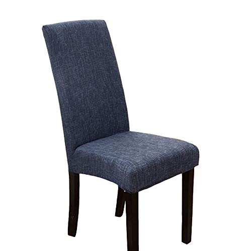Lukzer Polyester Elastic Chair Cover (Dark Blue Lining) Stretchable Removable & Washable Dining Chair Cover Protective Seat Slip