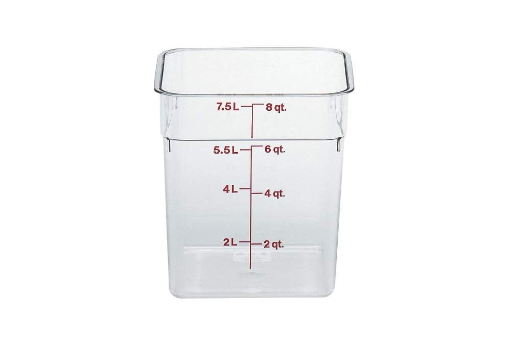 Cambro - 8Sfscw135 Camwear Polycarbonate Square Food Storage Container, 8 Quart (This Does Not Come With A Lid)