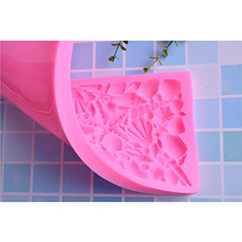 Cestony Sea Theme Shell Conch Fondant Silicone Mold Cake Border Brim Decor Sugarcraft Decorating Moulds For Diy Cake Fondant Bis