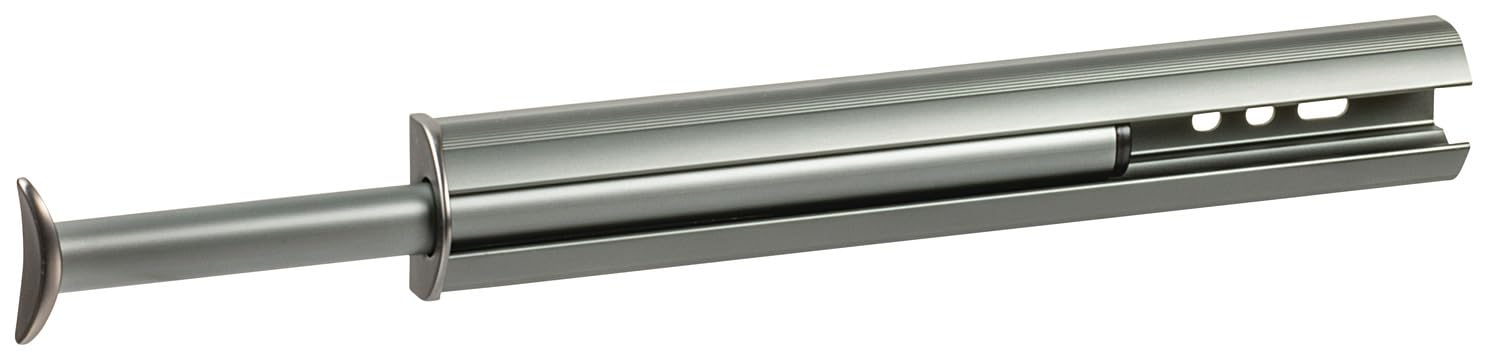 Tag Hardware Premium 11 3/4 Inch Long Pullout Closet Wardrobe Valet Rod (Slate)