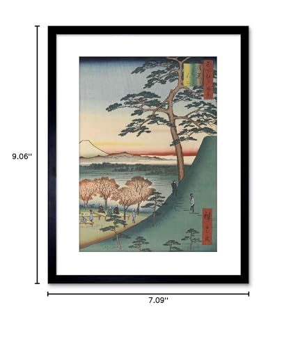 The Art Stop Painting Woodblock Japanese Hiroshi Mount Fuji Japan Framed Print F97X8008