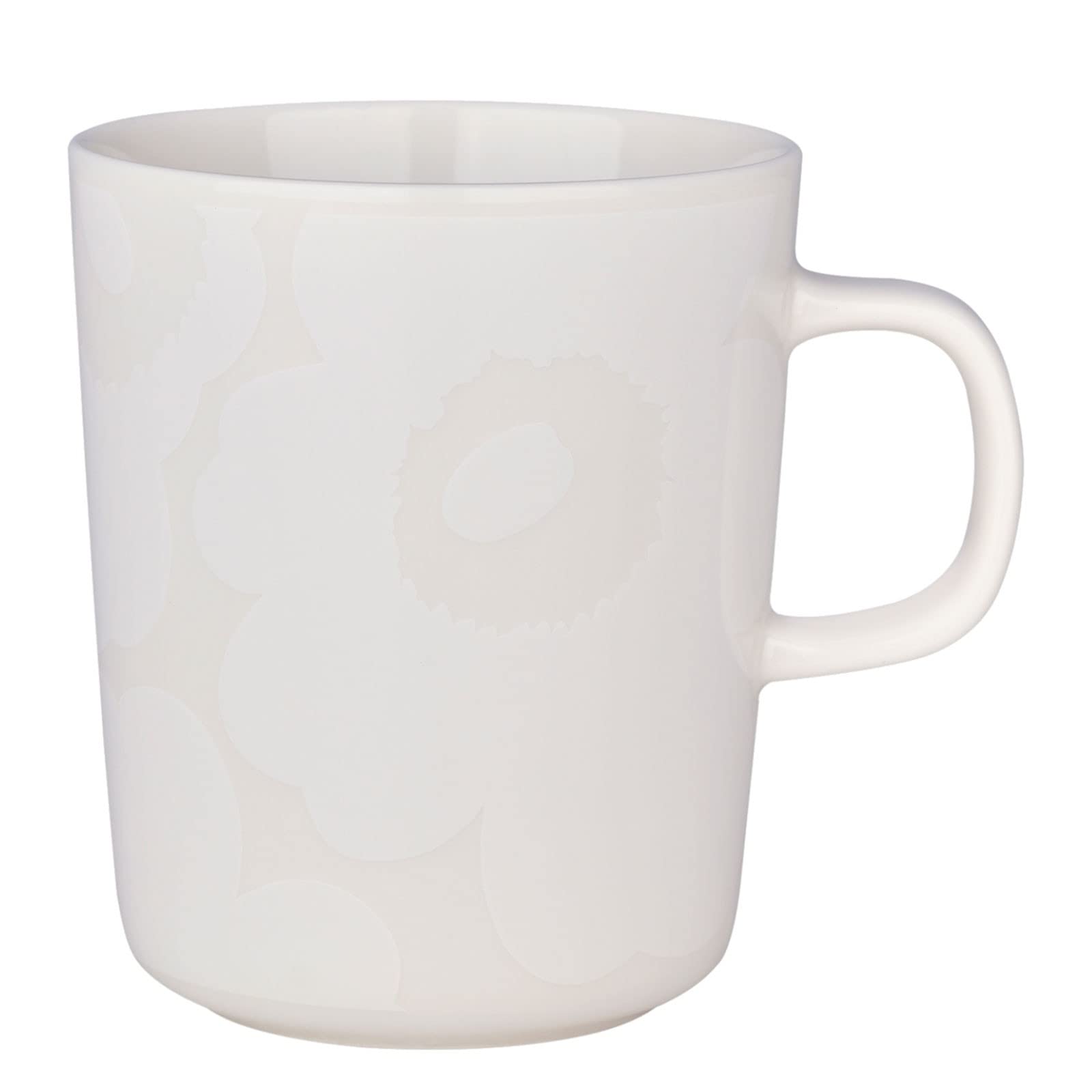 Marimekko Oiva Unikko Mug - Refine Your Kitchen D  Cor With Our Iconic White Stoneware - Stylish Porcelain Coffee Mugs To Elevat