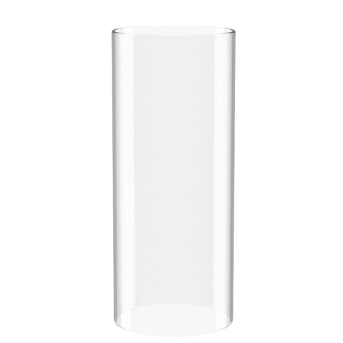 SUNWO Borosilicate Glass, Clear Candle Holder, Glass Chimney for Candle Open Ended, Glass Hurricane Candle Holders Diameter 3.5,