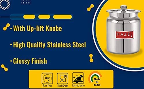 Hazel Stainless Steel Oil And Ghee Container For Kitchen | 600 Ml Multipurpose Oil Container