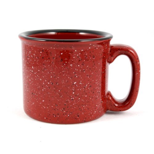 Marble Creek Ceramic Campfire Mug, 15Oz (Burgundy)