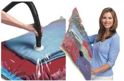 Flipco Space Saving Vacuum Storage Compression Seal For Clothes Pillows Bedding Wardrobe Organizer Multipurpose Rectangle Plasti
