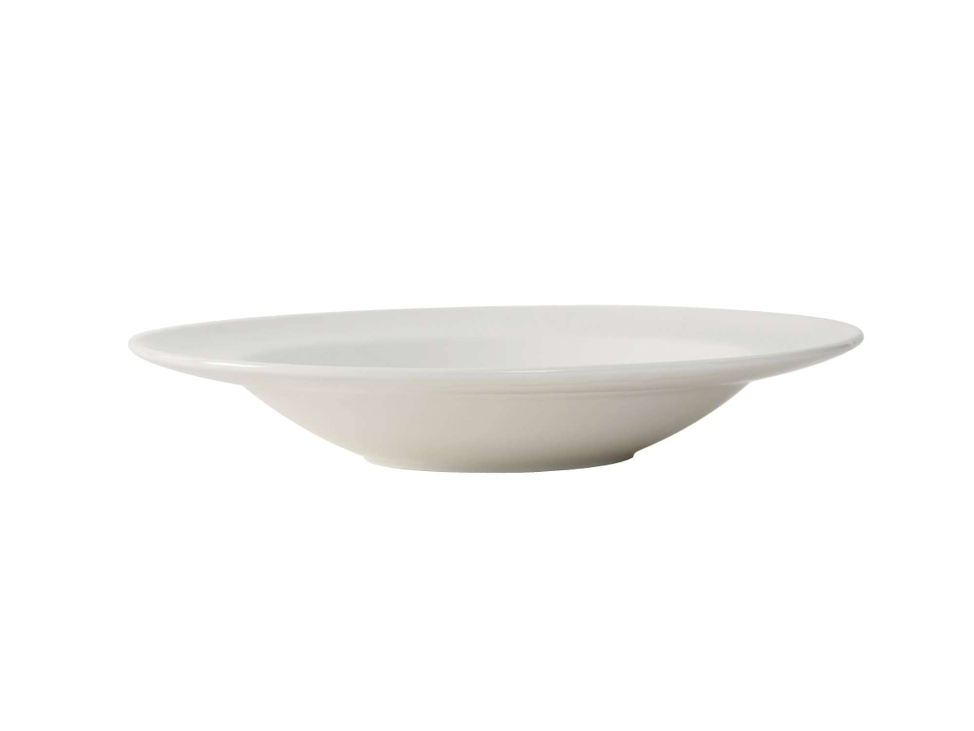 Tuxton China TRE-9109 Pasta Bowl, 18-1/2 oz., 11 dia. x 2 H, round, microwave & dishwasher safe, oven proof, fully vitrified, ce