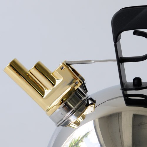 Alessi 2.09-Qt. Steel Bottom Water Tea Kettle