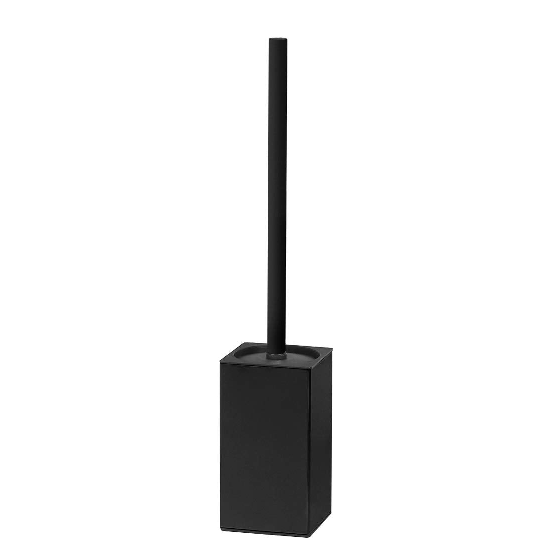 Toilet Brush Holder Stainless Steel 304 Standing Black Square Toilet Brush Holder For Bathroom Storage And Organization (Black)