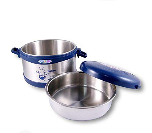 M.V. Trading Bubee J-950Eb Stainless Steel Vacumm Lunch Jar, Blue, 32 Ounces