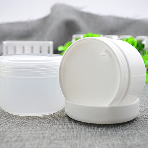 8 Oz (250G) White Plastic Jar With Dome Lid Refillable Make-Up Cosmetic Jars Empty Face Cream Lip Balm Lotion Storage Container