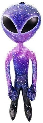 Galaxy Space Alien Inflate | 3 Feet | 2 Pc Set | UFO Blow Up Decoration Toy