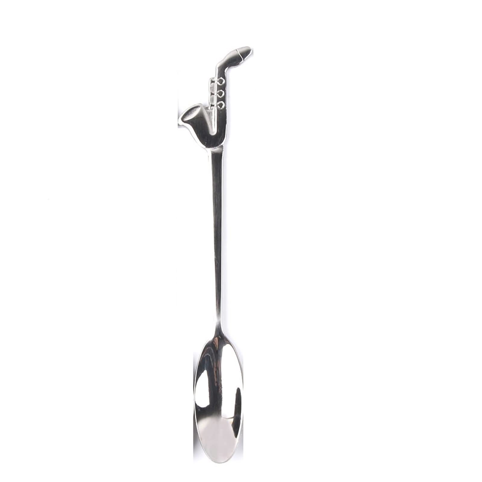 MENGKK Soup Ladles Stainless Steel Coffee and Tea Spoons Music Symbols Long Handle Creative Drinking Tools Kitchen Gadgets Cutle