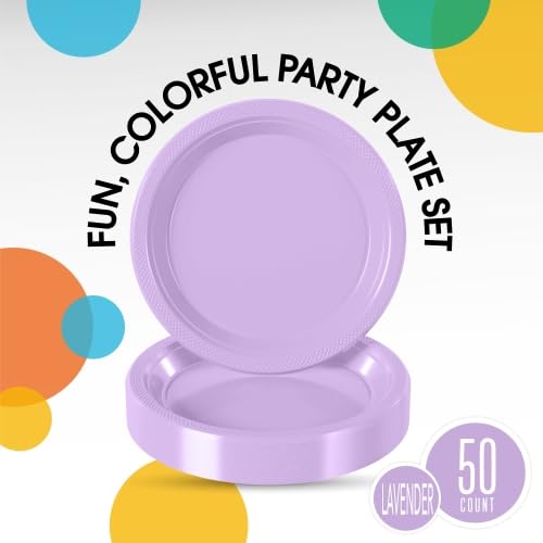 Exquisite Lavender Plastic Plates For Party 9 Lavender Disposable Plates For Party Supplies 50 Pcs Disposable Dinner Plate Hea