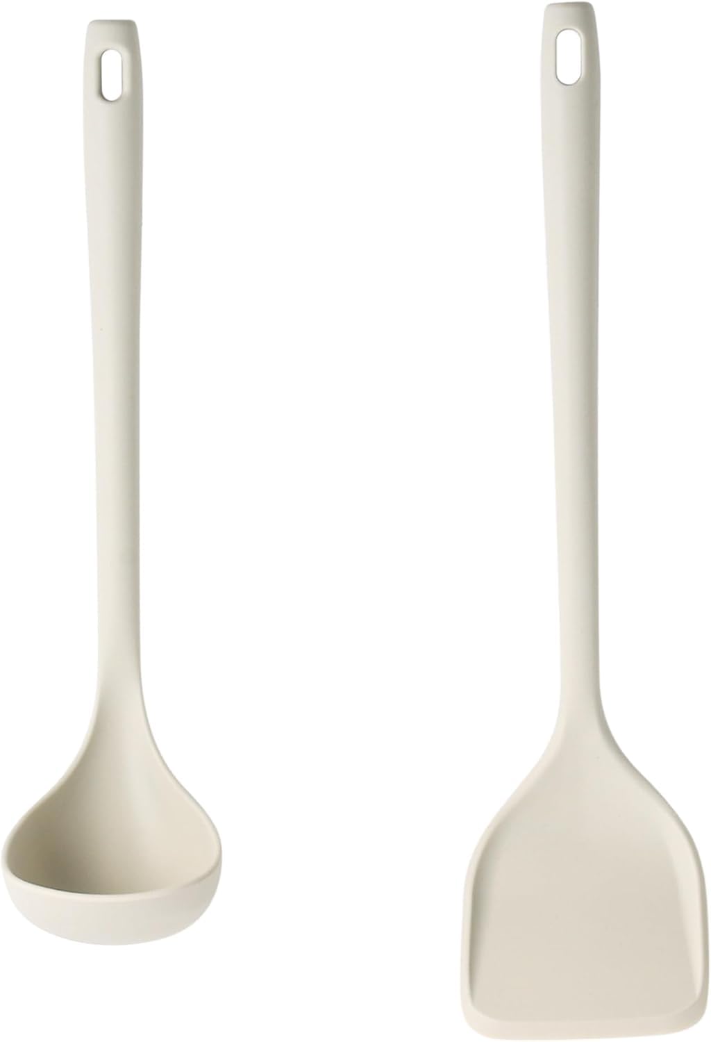 SENSARTE Kitchen Utensils 2Piece, Silicone Cooking Utensils, Silicone Spatula and Ladle for Nonstick Cookware