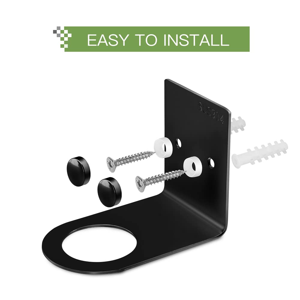 Bijun Soap Bottle Dispenser Holder,Wall Mounted Pump Hand Stand Hanging Jar Hanger Rack Shampoo Standing Shelf Storage Holder Lo