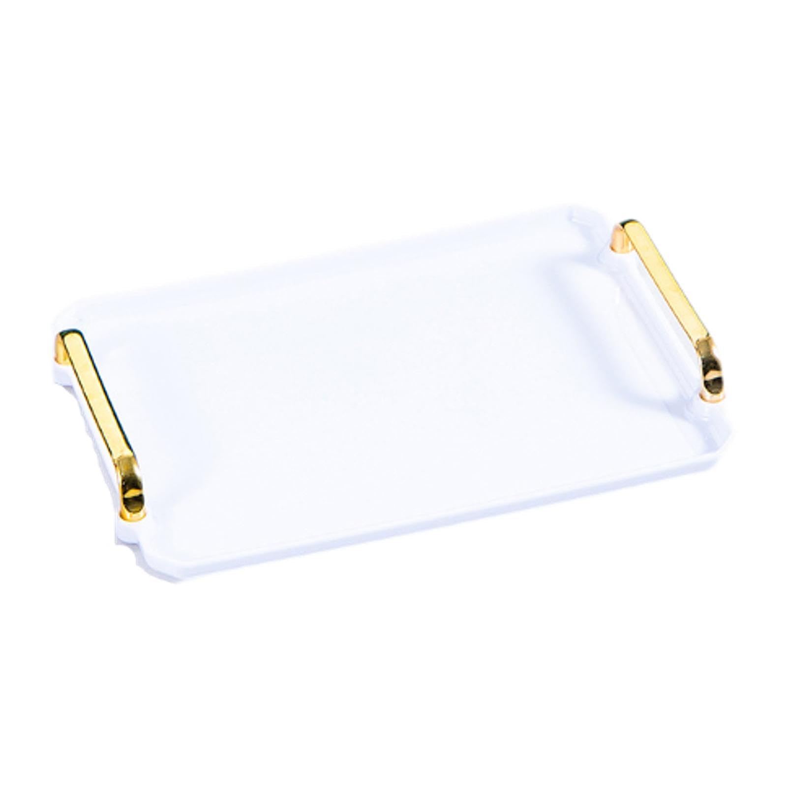 Calandis Serving Tray Rectangular Modern Cosmetic Storage For Desk Coffee Table Hotel M White | Trays | Dinnerware & Serving Dis