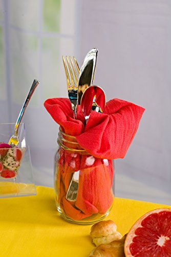 Lillian Tablesettings Glossy Plastic Forks - 5 1/2'' x 1''  Gold  24 Pcs