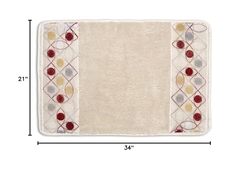Zahari Home Sedona Modern Bathroom Rug Classic Luxury Bath Rug Contemporary Decor Beautiful Shower Mat Unique Design Stylish Bat