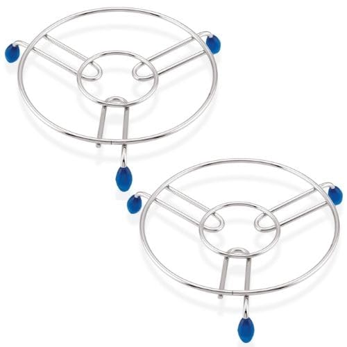 Kitdor Stainless Steel Hot Pot Stand 5Mm For Kitchen | Trivets For Hot Pots, Heat Damage Protection For Counter Top | Round Tabl
