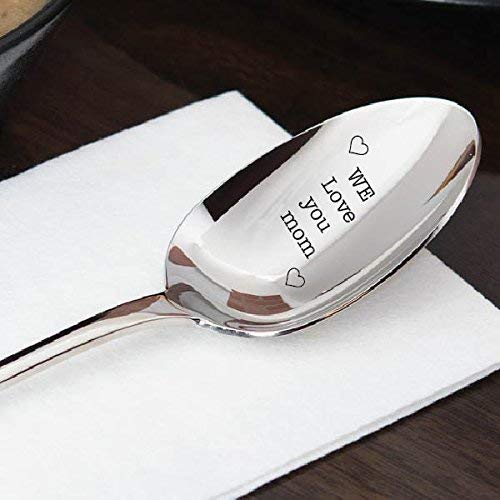 Gifts For Mom - We Love You Mom Birthday Gift For Mom | Chistmas Gift | Gift For Women | Engraved Spoon - 7Inch