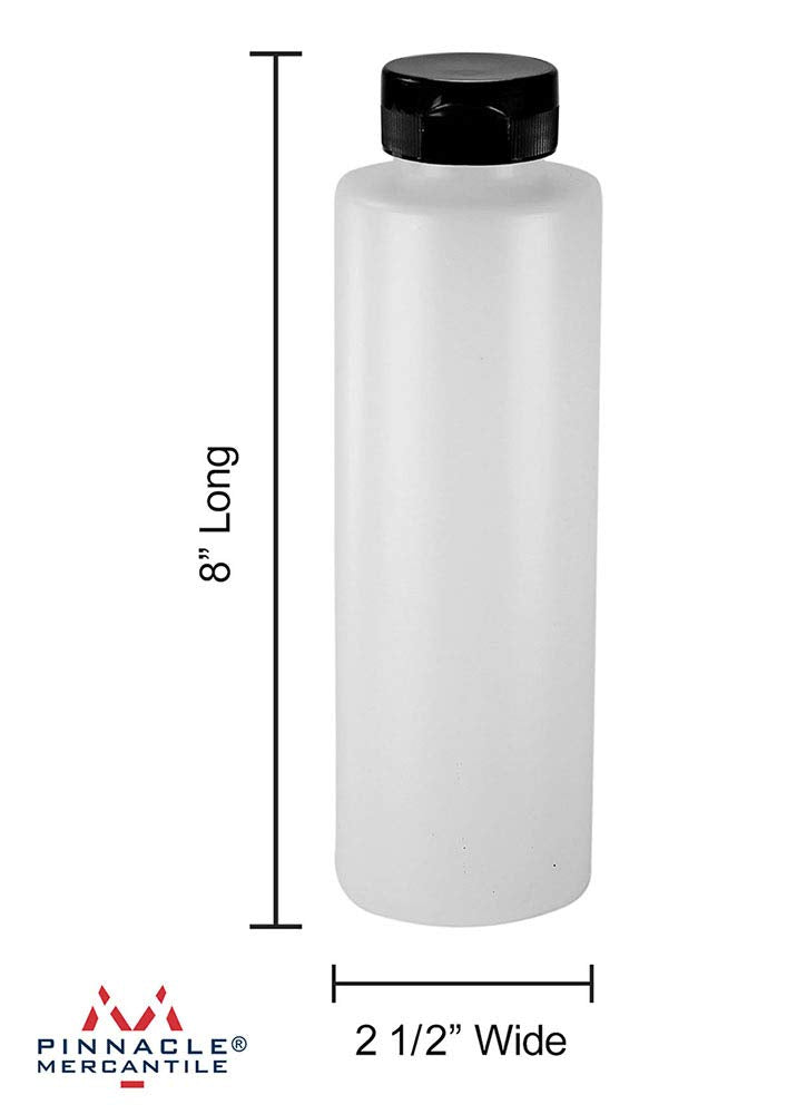 Pinnacle Mercantile Condiment Squeeze Bottles With Flip Top Hinged Black Cap 16 Oz Set Of 12 (Perfect For Condiments, Sauces, Dr
