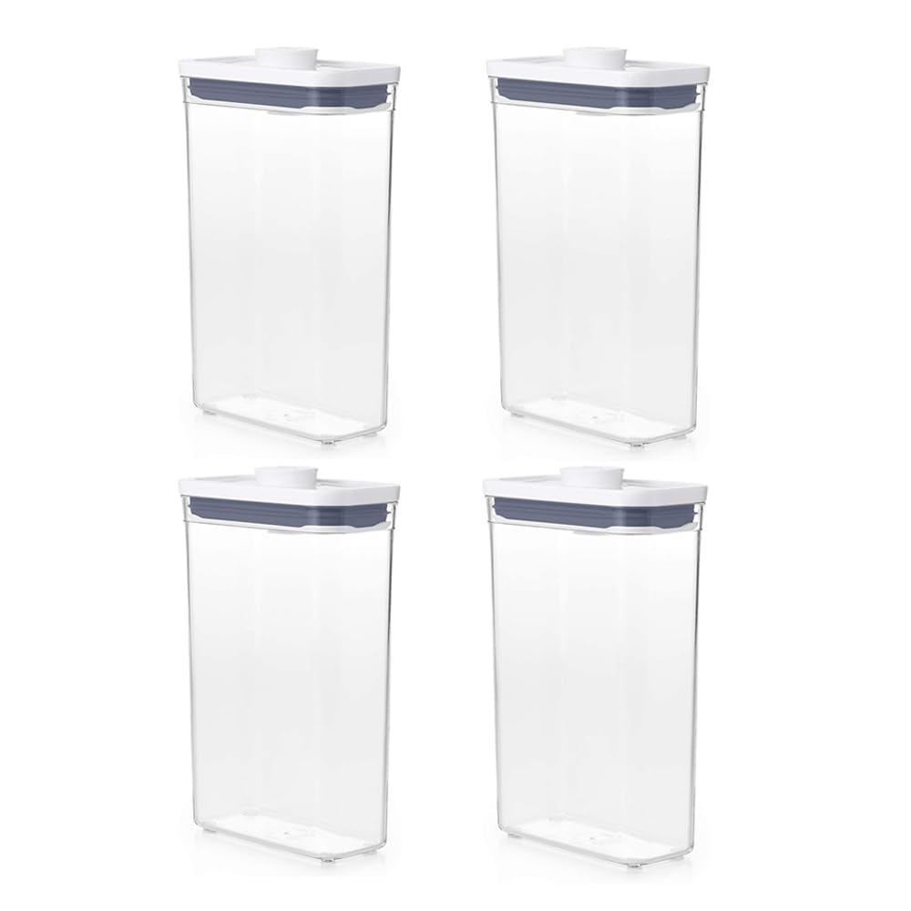 OXO Good Grips POP Container  Airtight Food Storage  1.9 Qt Rectangle (Set of 4) for Granola and More