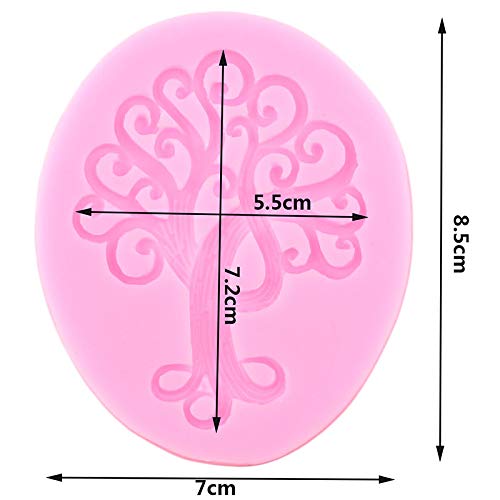 1Pc Life Tree Embellishment Silicone Mold For Diy Soap Mould Gum Paste Candy Chocolate Fondant Mold Handmade Cupcake Cake Topper