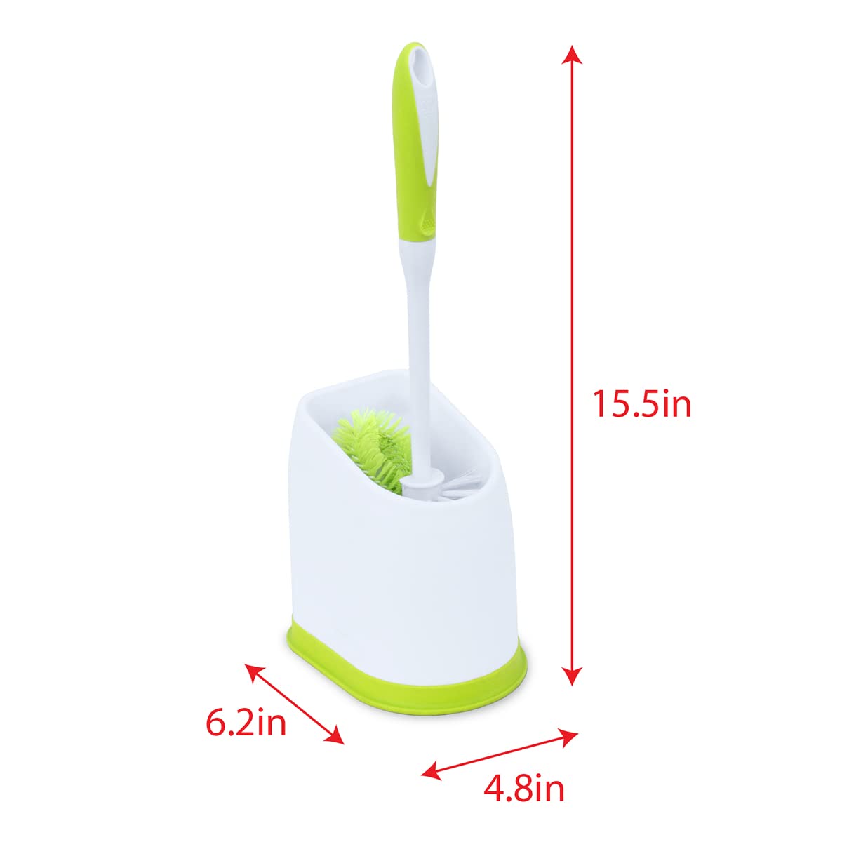 Pine-Sol Toilet Bowl Cleaner Brush With Holder | Heavy Duty Cleaning Wand With Under The Rim Scrubber, Non-Slip Handle, Storage