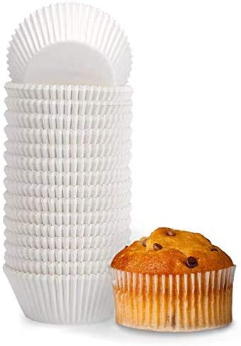 Happy Sales Giant Baking Muffin Cups Liner, White, Pack Of 500, 375Ax 275A X 2A