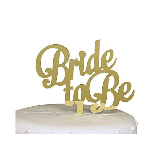 PartyAnthem Bride To Be Acrylic Mirror Cake Topper (Gold)
