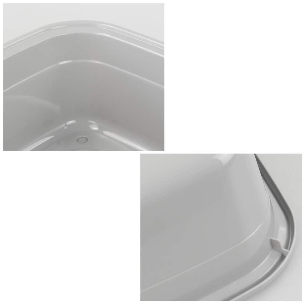 Fiazony 14-Quart Gray Plastic Wash Tub/Dish Pan Basin, Set Of 4