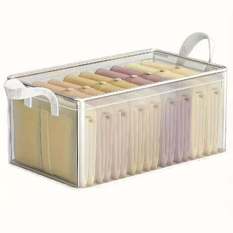 Tupermar Closet Clear Storage Bins, Clear Storage Boxes, Clothes Storage Bins With Lid, Handle, Pvc Transparent Clothes Organize