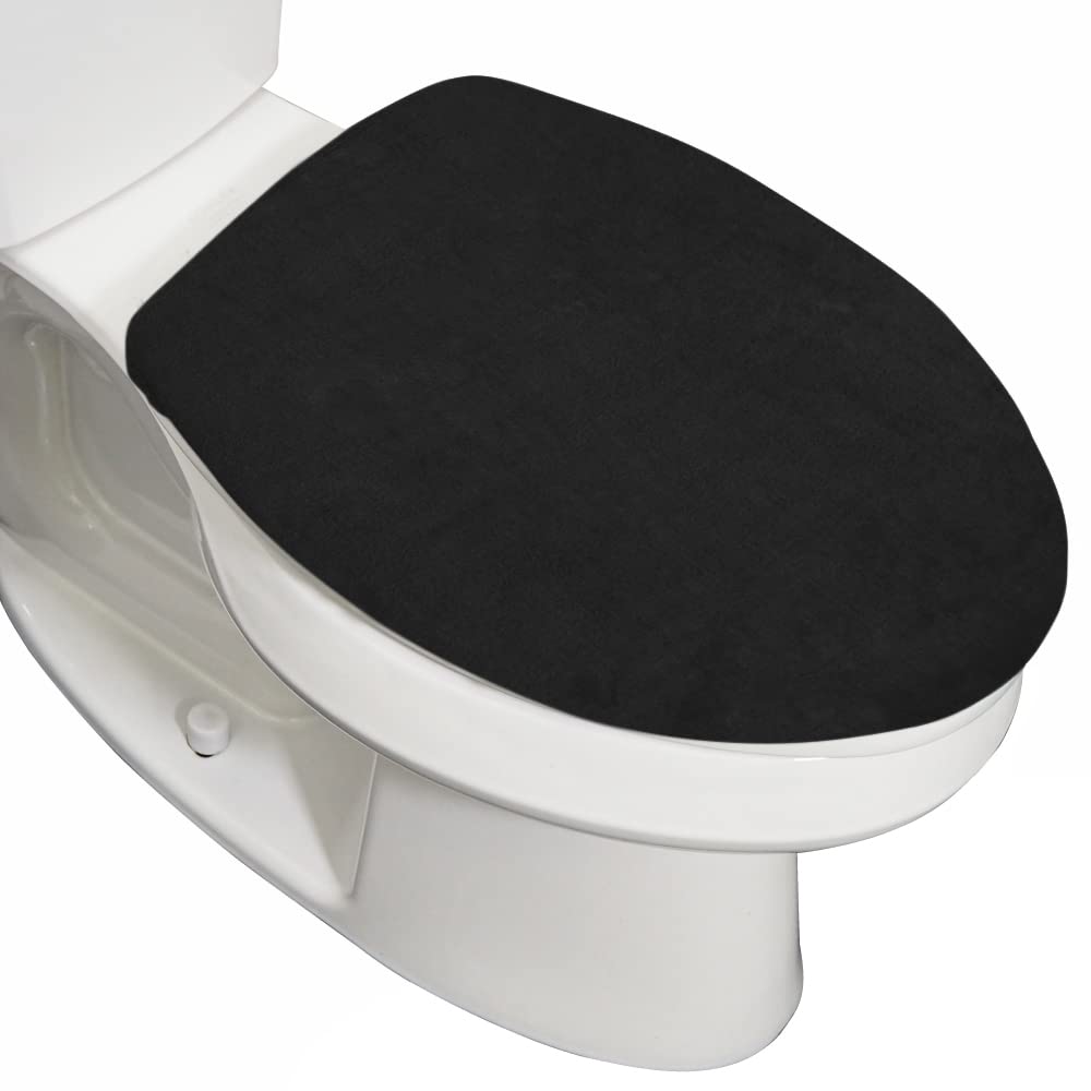 Gorilla Grip Thick Memory Foam Bathroom Toilet Lid Seat Cover, Soft Velvet Topside, Machine Wash, Plush Cushioned Covers Fits Mo